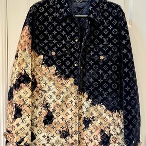 Louis Vuitton Navy and Cream Men’s Monogram Jacket- Last Call; make an offer.